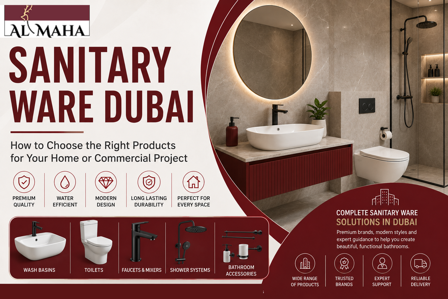 Sanitary Ware Dubai: How to Choose the Right Products for Your Home or Commercial Project